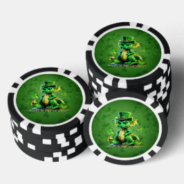 Niedlicher Drache des St. Patrick's Day Pokerchips