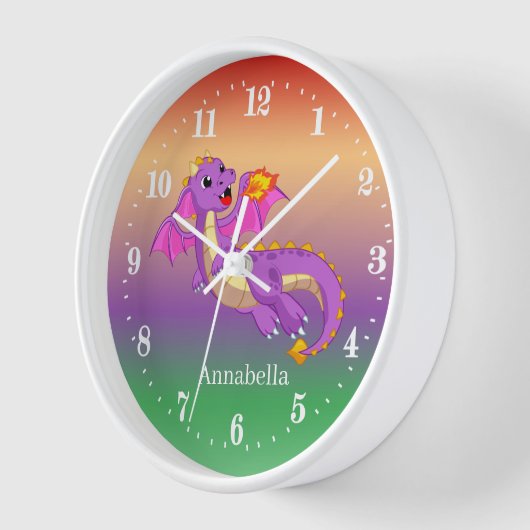 niedlicher Drache geben den Namen Kinder Große Uhr (Winkel)