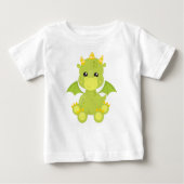 Niedlicher Drache, Grüner Drache, Kleiner Drache, Baby T-shirt (Vorderseite)
