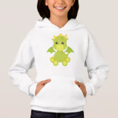 Niedlicher Drache, Grüner Drache, Kleiner Drache, Hoodie (Vorderseite)
