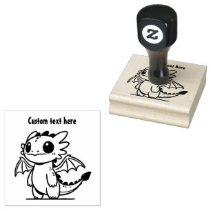 Niedlicher Drache Gummistempel