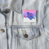 Niedlicher Drache-Herz-Knopf - Rosa - lila Button (Beispiel)
