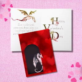 Niedlicher Drache, Herzchen Großtochter Valentinst Karte