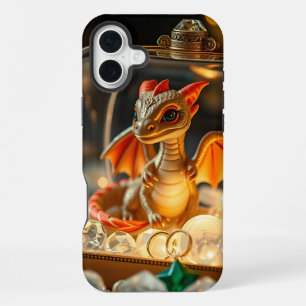 Niedlicher Drache in einer Schmuckbox iPhone 16 Plus Hülle