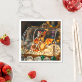 Niedlicher Drache in einer Schmuckbox Serviette (Beispiel)