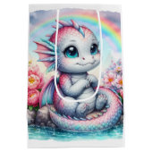 Niedlicher Drache Mittlere Geschenktüte (Rückseite)