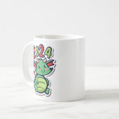 Niedlicher Drache neu geboren 2024 Kaffeetasse (Vorderseite Links)