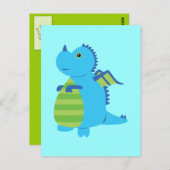 Niedlicher Drache Postkarte (Vorne/Hinten)