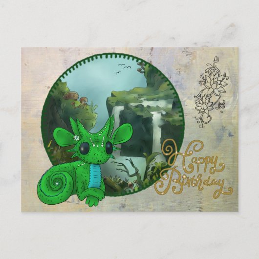 Niedlicher Drache Postkarte (Vorderseite)