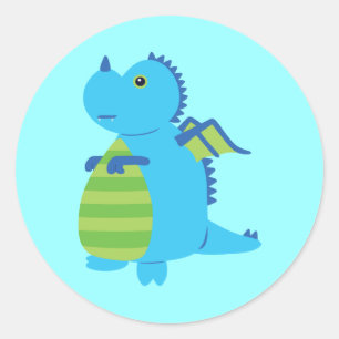 Niedlicher Drache Runder Aufkleber