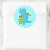 Niedlicher Drache Runder Aufkleber (Tasche)
