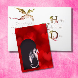 Niedlicher Drache, Tag des Roten Herzens, Valentin Karte