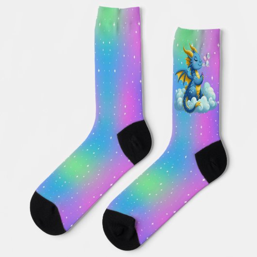 Niedlicher Drache/Whimsikum Socken (Linkes Detail)