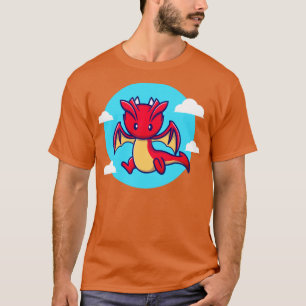 Niedlicher Drachenfliegender Cartoon T-Shirt