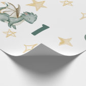 niedlicher Drachengeburt Geschenkpapier (Ecke)