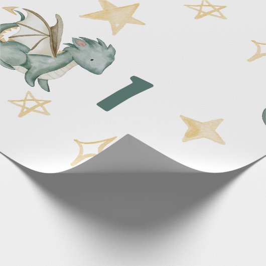 niedlicher Drachengeburt Geschenkpapier (Ecke)