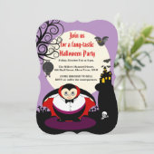 Niedlicher Dracula-Vampir: Einladung (Stehend Vorderseite)