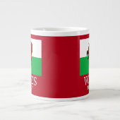 Niedlicher Dragon Wales Small aber Feistful Flag C Jumbo-Tasse (Vorderseite)