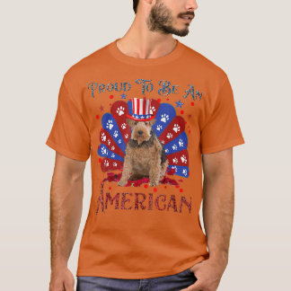 Niedlicher Draht für Terrier American Flag Lover H T-Shirt
