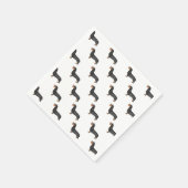 Niedlicher Drahthaarwurzel Dackel Serviette (Ecke)