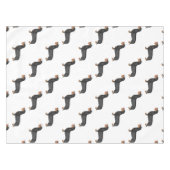 Niedlicher Drahthaarwurzel Dackel Tischdecke (Vorderseite (Horizontal))