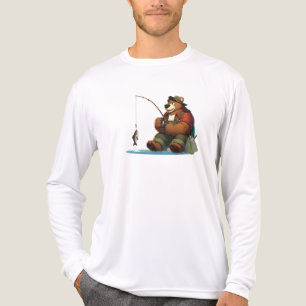 Niedlicher, draussen jagender Bär beim Fischen Tri-Blend Shirt