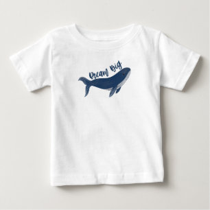 Niedlicher "Dream Big" Whale Baby T - Shirt