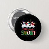 Niedlicher drei Snowman-Lehrer Kinder Fünfte Klass Button (Vorne & Hinten)