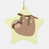 Niedlicher Drei-Toed Sloth Keramikornament (Vorne)