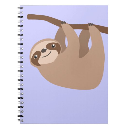 Niedlicher Drei-Toed Sloth Notizblock (Vorderseite)