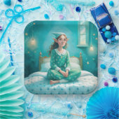 Niedlicher Druck von Tellern aus Papier mit Elf Pappteller (Party)