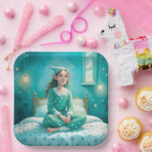 Niedlicher Druck von Tellern aus Papier mit Elf Pappteller (Party)