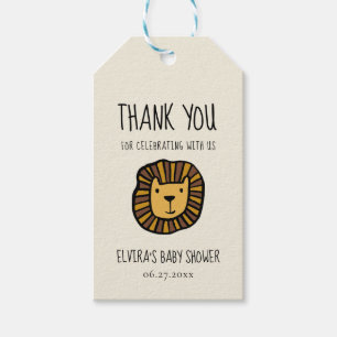 Niedlicher Dschungel Babydusche Geschenkanhänger