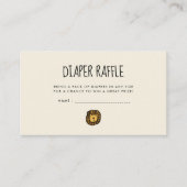 Niedlicher Dschungel Babydusche Windeln Raffelsche Begleitkarte (Vorderseite)