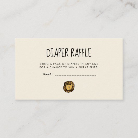 Niedlicher Dschungel Babydusche Windeln Raffelsche Begleitkarte (Vorderseite)