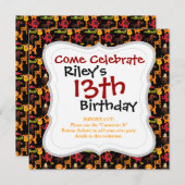 Niedlicher Dschungel Dorf Safari Einladung (Vorne/Hinten)