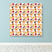 Niedlicher Dschungel Dorf Safari Leinwanddruck (Insitu (Holzboden))