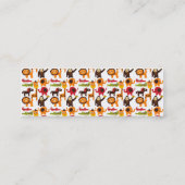 Niedlicher Dschungel Dorf Safari Mini Visitenkarte (Rückseite)