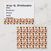 Niedlicher Dschungel Dorf Safari Visitenkarte (Vorne/Hinten)