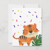 Niedlicher Dschungel Safari Tier-Party Dank Karte (Rückseite)