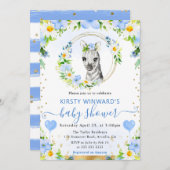 Niedlicher Dschungel Zebra Babydusche Einladung (Vorne/Hinten)