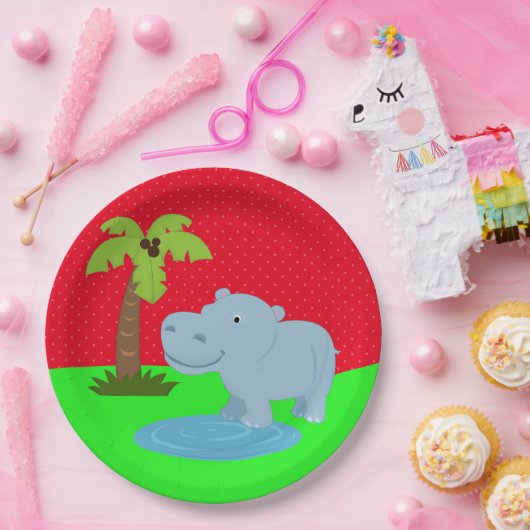 Niedlicher Dschungelsafari Pappteller (Party)
