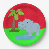 Niedlicher Dschungelsafari Pappteller (Vorderseite)