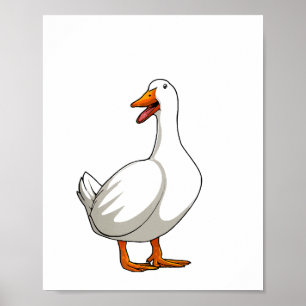 Niedlicher Duck Design Men Waterfowl Bird Pet Ente Poster
