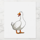Niedlicher Duck Design Men Waterfowl Bird Pet Ente Weinetikett (Einzelnes Label)