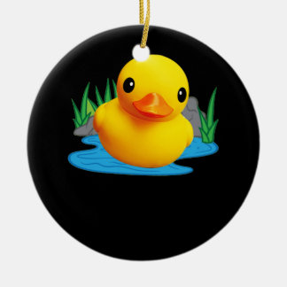 Niedlicher Duckgummi 3D-Effekt Keramik Ornament