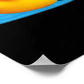 Niedlicher Duckgummi 3D-Effekt Poster (Ecke)