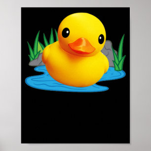 Niedlicher Duckgummi 3D-Effekt Poster