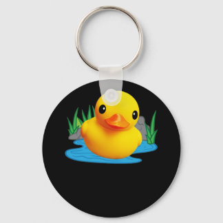 Niedlicher Duckgummi 3D-Effekt Schlüsselanhänger