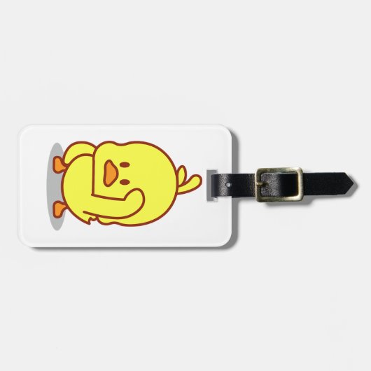 Niedlicher Duckkautschuk Gepäckanhänger (Vorderseite horizontal)